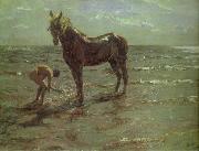 Valentin Serov Bathing of a Horse oil painting artist